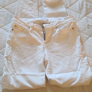 White high rise skinny jean